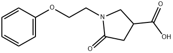 5-oxo-1-(2-phenoxyethyl)pyrrolidine-3-carboxylic acid 结构式