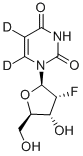 2'-氟-2'-脱氧尿苷-D2 结构式