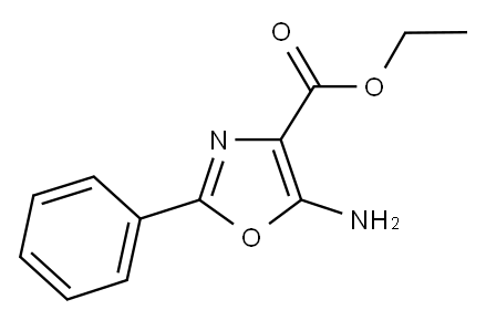 ETHYL 5-AMINO-2-PHENYLOXAZOLE-4-CARBOXYLATE 结构式