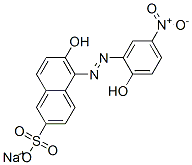 sodium 6-hydroxy-5-[(2-hydroxy-5-nitrophenyl)azo]naphthalene-2-sulphonate 结构式