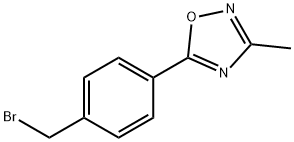 5-[4-(溴甲基苯基]-3-甲基-1,2,4-氧二唑 结构式