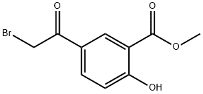 2-羟基-5-(2-溴乙酰基)苯甲酸甲酯 结构式