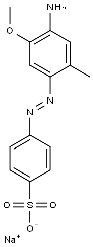 sodium p-[(4-amino-5-methoxy-o-tolyl)azo]benzenesulphonate 结构式