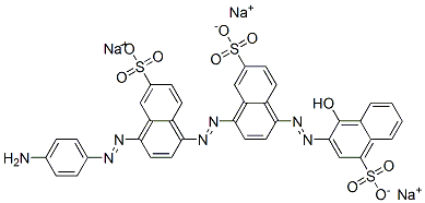 trisodium 3-[[4-[[4-[(4-aminophenyl)azo]-6-sulphonatonaphthyl]azo]-6-sulphonatonaphthyl]azo]-4-hydroxynaphthalene-1-sulphonate  结构式