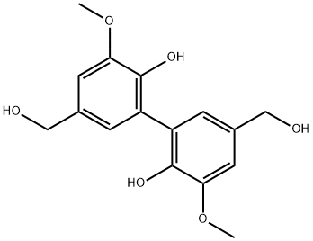6,6'-dihydroxy-5,5'-dimethoxy-(1,1'-biphenyl)-3,3'-dimethanol 结构式