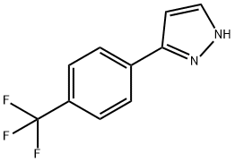 3-[4-(三氟甲基)苯基]-1H-吡唑 结构式