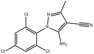 5-氨基-3-甲基-1-(2,4,6-三氯苯基)-1H-吡唑-4-甲腈 结构式