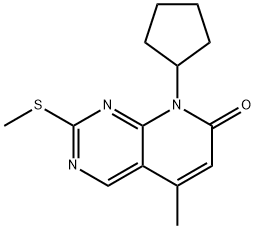 8-环戊基-5-甲基-2-甲硫基-8H-吡啶并[2,3-D]嘧啶-7-酮 结构式