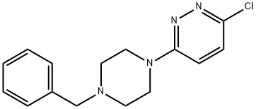 3-(4-苄基哌嗪-1-基)-6-氯哌嗪 结构式