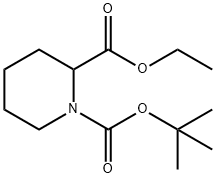 N-Boc-2-哌啶甲酸乙酯 结构式