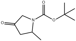 2-甲基-4-氧代-1-吡咯烷羧酸叔丁酯 结构式