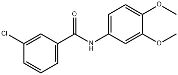 3-氯-N-(3,4-二甲氧基苯基)苯甲酰胺 结构式