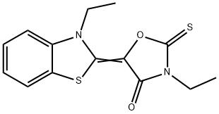 3-乙基-5-[3-乙基-2(3H)-苯并噻唑亚基]-2-硫代-4-恶唑烷酮 结构式