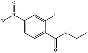 2-氟-4-硝基苯甲酸乙酯 结构式