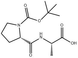 (叔丁氧羰基)-L-脯氨酰-L-丙氨酸 结构式