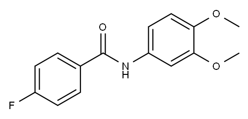 N-(3,4-二甲氧基苯)-4-氟苯甲酰胺 结构式