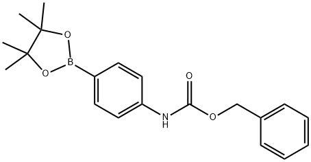 4-CBZ-氨基苯基硼酸频哪醇酯 结构式