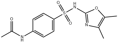 N4-ACETYL-N1-(4,5-DIMETHYLOXAZOL-2-YL)-SULFANILAMIDE 结构式