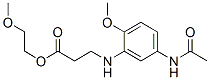 2-methoxyethyl N-[5-(acetylamino)-2-methoxyphenyl]-beta-alaninate 结构式