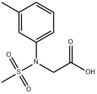 (甲磺酰基-M-甲苯基-氨基)-乙酸 结构式