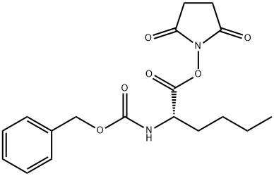 2,5-二氧代-1-吡咯烷基 N-[苄氧羰基]-L-正亮氨酸酯 结构式
