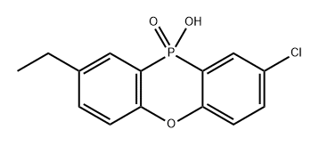 2-Chloro-8-ethyl-10-hydroxy-10H-phenoxaphosphine 10-oxide 结构式