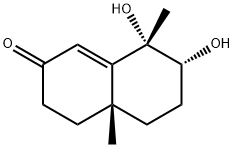 2(3H)-Naphthalenone, 4,4a,5,6,7,8-hexahydro-7,8-dihydroxy-4a,8-dimethyl-, (4aR,7R,8S)- (9CI) 结构式