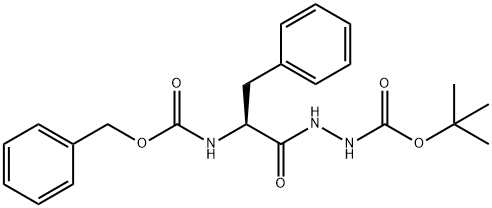 N-[(Phenylmethoxy)carbonyl]-L-phenylalanine N'-(tert-butoxycarbonyl) hydrazide 结构式