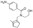 p-Amino-N-(2-hydroxyethyl)-N-[(3-methyl-2-norbornyl)methyl]benzamide 结构式