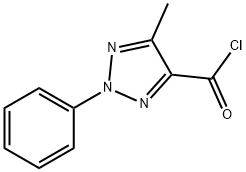 5-甲基-2-苯基-1,2,3-三唑-4-羰酰氯 结构式