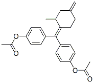 4-[(4-Acetoxyphenyl)(2-methyl-4-methylenecyclohexylidene)methyl]phenol acetate 结构式