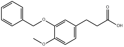 3-(3-苄氧基-4-甲氧基苯基)丙酸 结构式