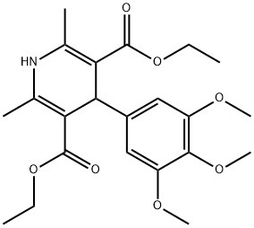 3,5-PYRIDINEDICARBOXYLIC ACID, 1,4-DIHYDRO-2,6-DIMETHYL-4-(3,4,5-TRIMETHOXYPHENYL)-, DIETHYL ESTER 结构式