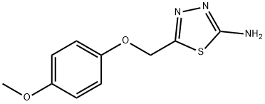 2-氨基-5-(4-甲氧基苯氧基)甲基-1,3,4-噻二唑 结构式
