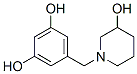 1,3-Benzenediol, 5-[(3-hydroxy-1-piperidinyl)methyl]- (9CI) 结构式