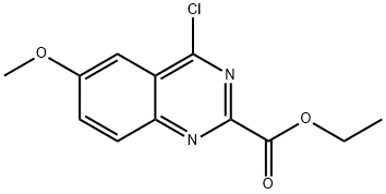 4-氯-6-甲氧基喹唑啉-2-羧酸乙酯 结构式