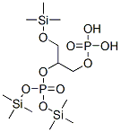 [1-[[(Trimethylsilyl)oxy]methyl]ethylenebis(oxy)]bis[phosphonic acid bis(trimethylsilyl)] ester 结构式