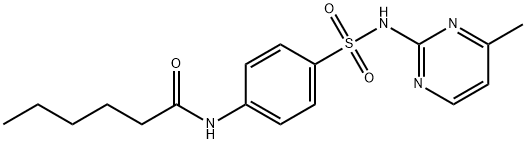 N-(4-{[(4-methyl-2-pyrimidinyl)amino]sulfonyl}phenyl)hexanamide 结构式