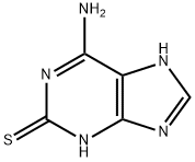 6-氨基-2-疏基嘌呤 结构式