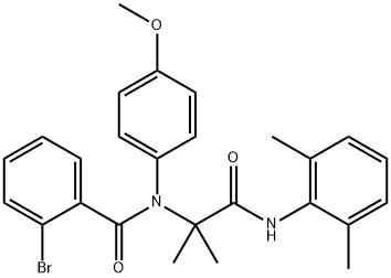 Benzamide, 2-bromo-N-[2-[(2,6-dimethylphenyl)amino]-1,1-dimethyl-2-oxoethyl]-N-(4-methoxyphenyl)- (9CI) 结构式