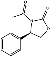 (R)-3-乙酰-4-苯基-2-噁唑烷酮 结构式