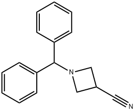 1-二苯甲基-3-氰基氮杂环丁烷 结构式