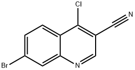 7-溴-4-氯-喹啉-3-氰基 结构式