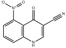 3-Quinolinecarbonitrile, 1,4-dihydro-5-nitro-4-oxo- 结构式