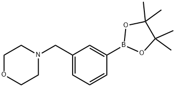 4-[3-(4,4,5,5-四甲基-1,3,2-二氧硼烷-2-基)苄基]吗啉 结构式