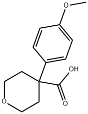 4-(4-甲氧基苯基)四氢吡喃-4-甲酸 结构式