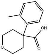 4-(2-甲基苯基)氧杂环己烷-4-羧酸 结构式
