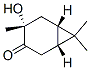 [1R-(1alpha,4alpha,6alpha)]-4-hydroxy-4,7,7-trimethylbicyclo[4.1.0]heptan-3-one 结构式