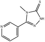 吡啶,3-(3-巯基-4-甲基-5-(4H-1,2,4-三唑基))- 结构式