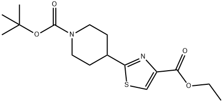 4-[4-(乙氧羰酰)-1,3-噻唑-2-YL]四氢-1(2H)-吡啶羧酸叔丁酯 结构式